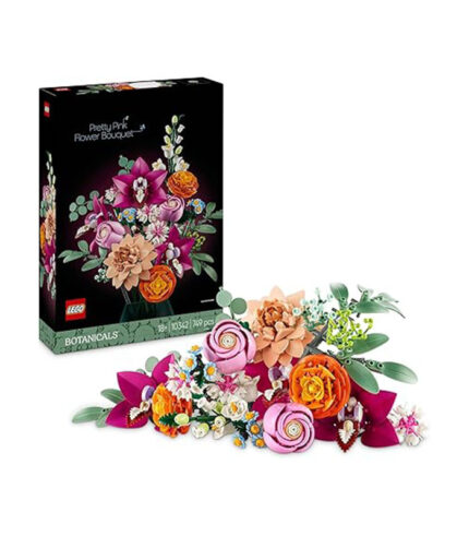 LEGO Botanicals Pretty Pink Flower Bouquet Set for Adults