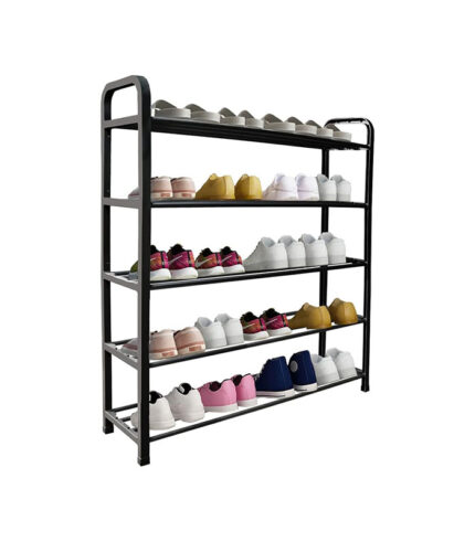 Ram® 5 Tier Black Shoe Rack